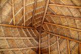palapa tropical Mexico wood cabin roof detail