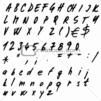 vector alphabet hand drawn