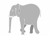walking elephant - vector