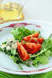 Salad with tomatoes and blue cheese