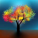 Abstract colorful tree. EPS 8
