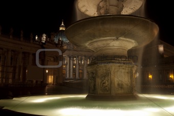 Rome. St Peter's square. Bernini's fountain