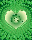 leaf clover leaves edged in view of the heart 