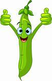 Garden peas Character  giving thumbs up