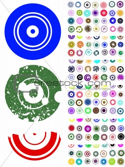 140 Circle Graphic Elements