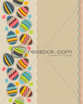 Greeting card with easter eggs