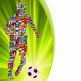 Soccer Player in Global Soccer Event. EPS 8
