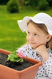 Little girl  - gardening