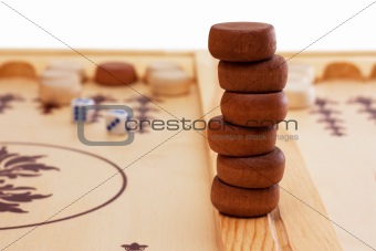 Backgammon pieces