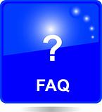 blue square FAQ web button