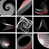 Abstract backgrounds set.