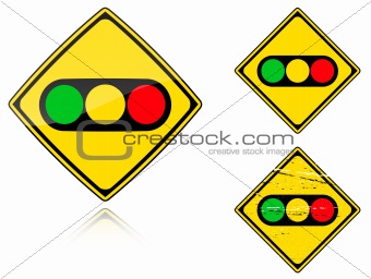 Variants a Traffic lights - road sign