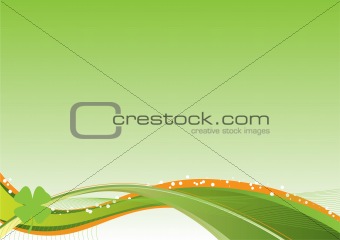 St. Patrick's Day vector flow background