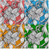 seamless hand drawn  floral pattern