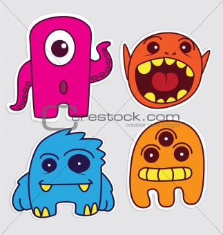 Cute Little Monsters Sticker V1