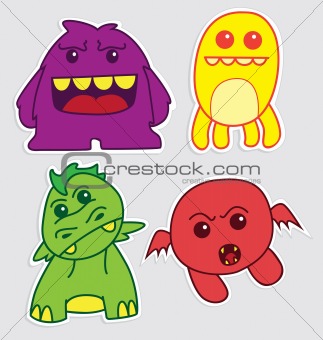 Cute Little Monsters Sticker V2