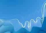 background abstract linear waves blue