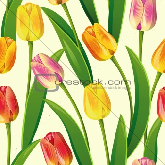 Seamless tulips
