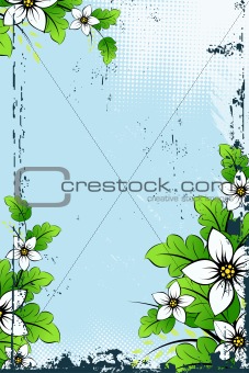 Vector grunge floral background