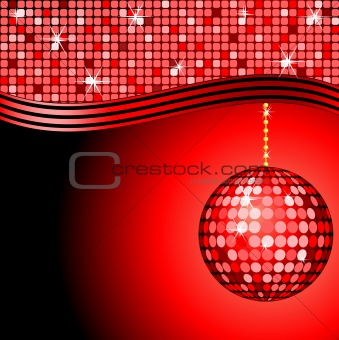 abstract red disco ball 