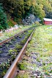 Vintage train tracks in Alaska
