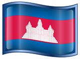 Cambodia flag icon.