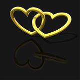 Gold Entwined Hearts