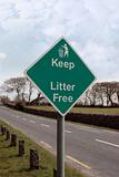 keep litter free road sign