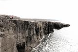 lone person on cliffs edge