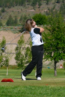 Female golfer
