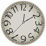 abstract clock against white