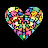 Colorful Abstract Heart - vector illustration