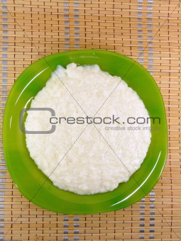 Boiled rice milk for baby food 
