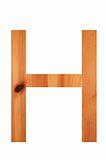 wood alphabet H