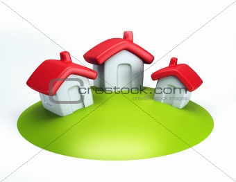 small symbolic house 3d render