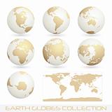 earth globes collection, white - cream