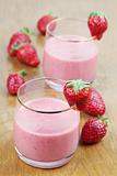 Strawberry milk shake