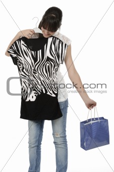 young woman shopping