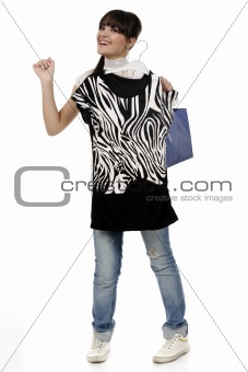 young woman shopping