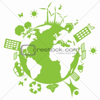 Green environmental earth
