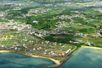 aerial photo of okinawa japan