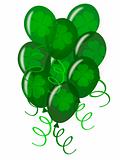 Balloons with Confetti for St. Patricks Day  Party