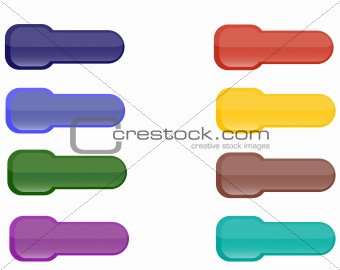 Collection of brightly colored web  elements