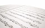 music note sheet isolated on white