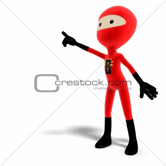 funny and cute cartoon hero with mask