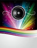 Abstract Rainbow Disco Background