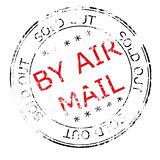 by air mail grunge stamp vector illustration