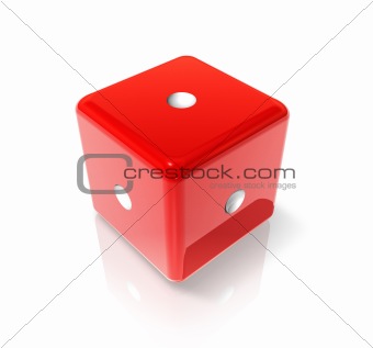 One red dice