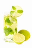 Mojito cocktail on white background