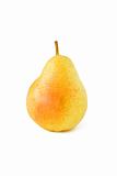 Ripe single yellow pear